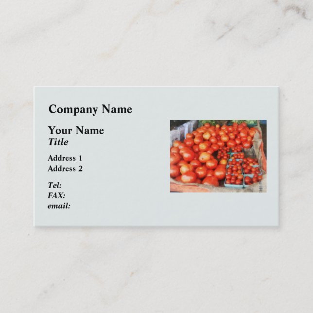 Carte De Visite Tomates à vendre (Devant)
