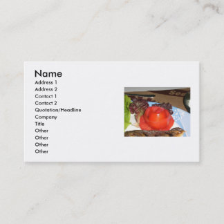 Carte De Visite Tomatoe a formé dans la fleur rose