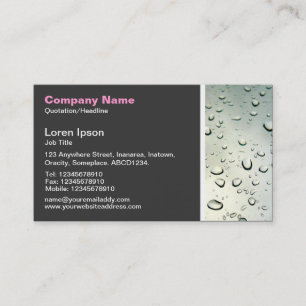 Carte De Visite Ton textuel - Pluie sur ma fenêtre