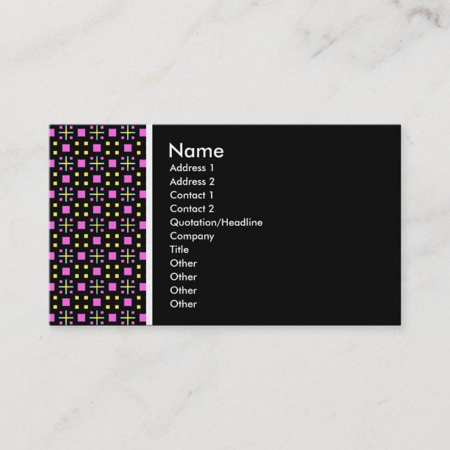 Carte De Visite Ton texture - Terrazzo 011- Noir (Devant)