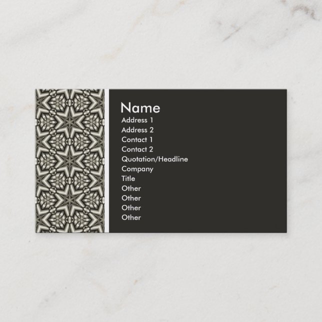 Carte De Visite Ton texture - Terrazzo 014 (201F1B) (Devant)