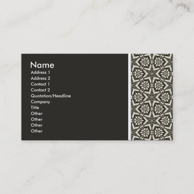 Carte De Visite Ton texture - Terrazzo 014a (201F1B) (Devant)