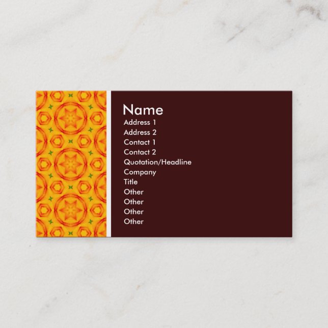 Carte De Visite Ton texture - Terrazzo 05 - Brown foncé (Devant)