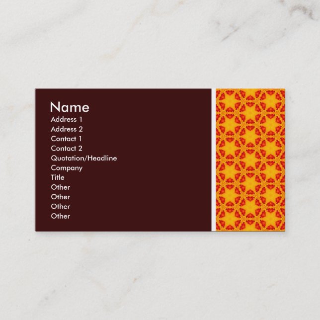 Carte De Visite Ton texture - Terrazzo 06 - Brown foncé (Devant)