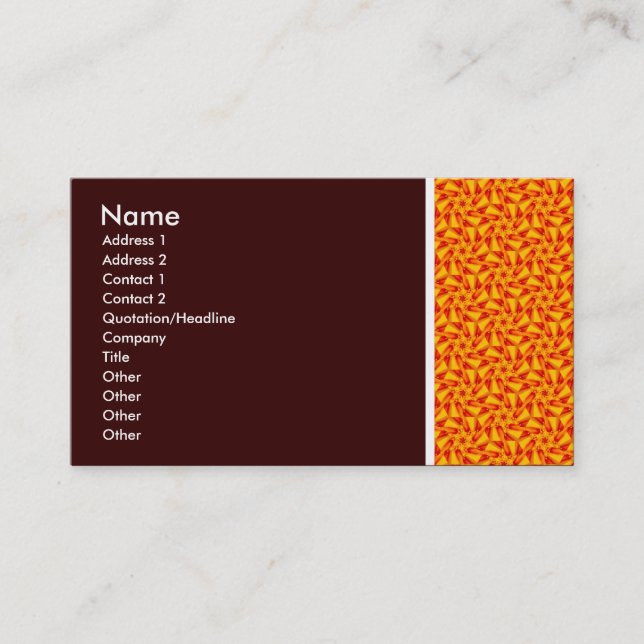 Carte De Visite Ton texture - Terrazzo 07 - Brown foncé (Devant)