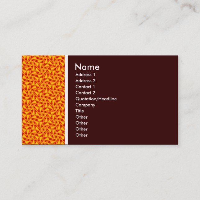 Carte De Visite Ton texture - Terrazzo 07 - Brown foncé (Devant)