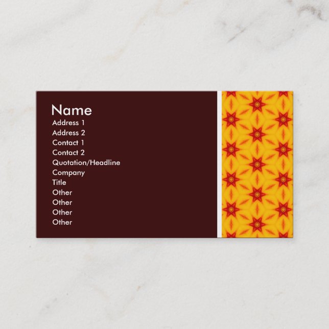 Carte De Visite Ton texture - Terrazzo 09 - Brown foncé (Devant)