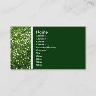 Carte De Visite Tonalité texturale (Pelouse marguerite) Vert foncé