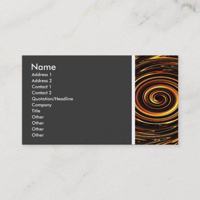 Carte De Visite Tonalité texturale (spirale) - IVa (Devant)