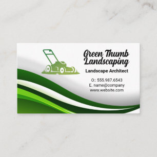 Carte De Visite Tondeuse à gazon   Architecte paysagiste