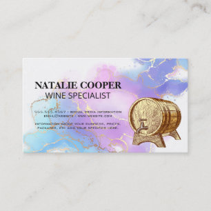 Carte De Visite Tonneau de vin Dégustations Restaurant Trait