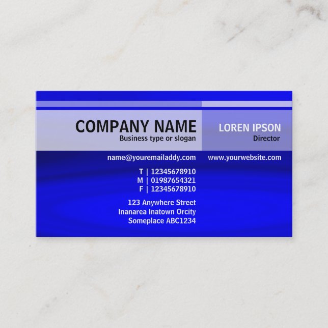 Carte De Visite Tons alternatifs - galaxie bleue (Devant)