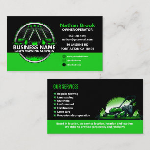 Carte De Visite Tonte de pelouse professionnelle Aménagement paysa