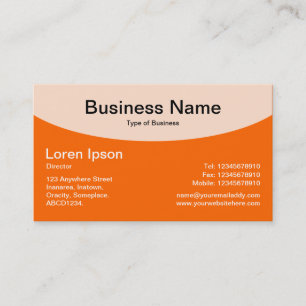 Carte De Visite Top courbe v2 - orange