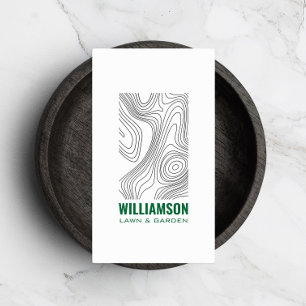 Carte De Visite Topographie moderne Aménagement paysager Garde de