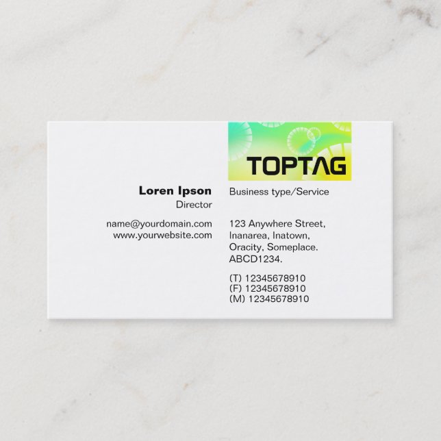Carte De Visite TopTag v2 - Abstrait 01 (Devant)