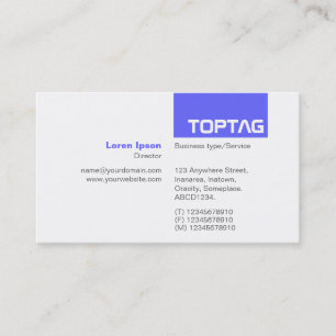 Carte De Visite TopTag v2 - Bleu électrique