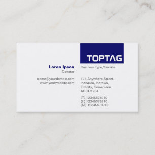 Carte De Visite TopTag v2 - Deep Navy