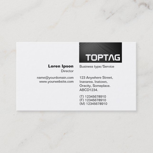 Carte De Visite TopTag v2 - Pool électrique 01 (Devant)
