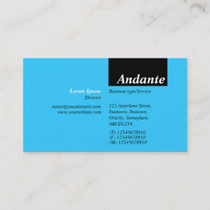 Carte De Visite TopTag v3 - Noir avec Sky Blue