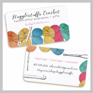 Carte de visite tordu de crochets de crochet