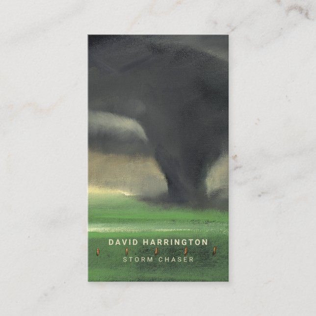 Carte De Visite Tornado personnalisé QR Code scanner Météo Chaser  (Devant)