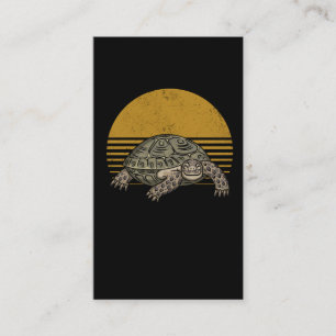 Carte De Visite Tortoise vintage Tortoise Retro Turtle