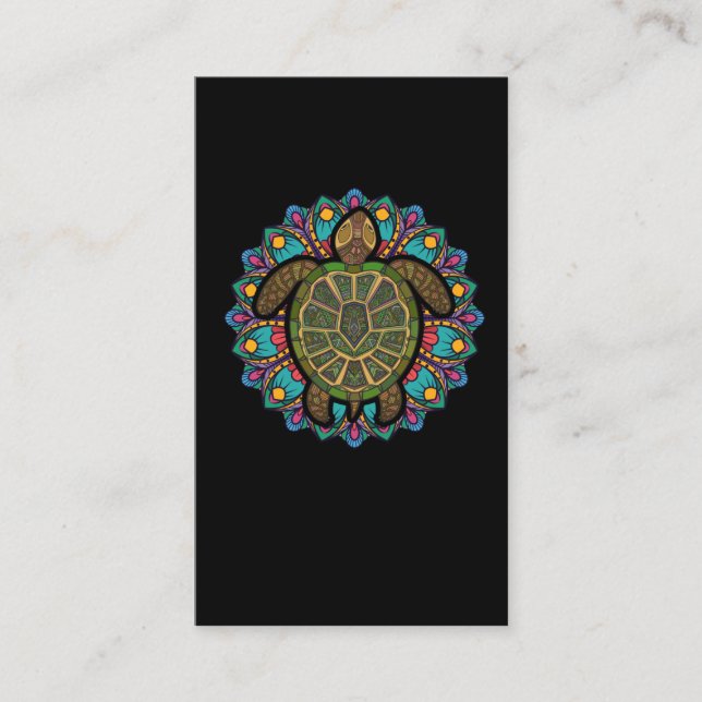Carte De Visite Tortue de mer tribale hawaïenne (Devant)