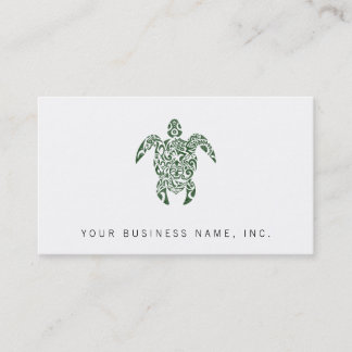 Carte De Visite Tortue de style tribal