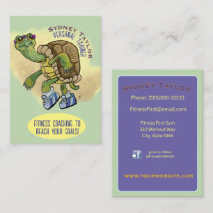 Carte De Visite Tortue peinte en course
