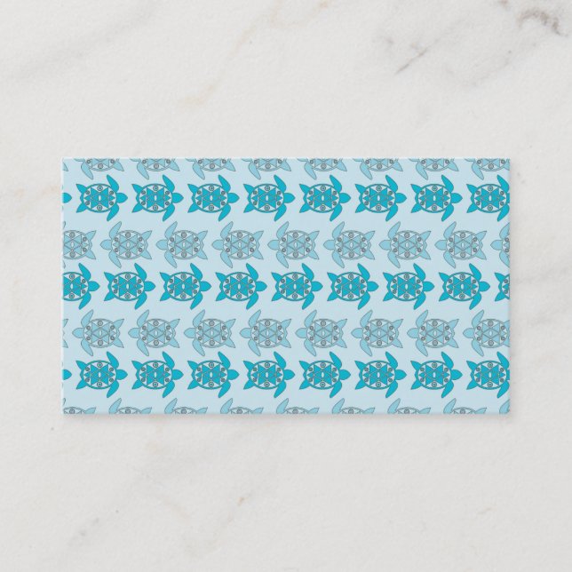Carte De Visite Tortues bleues nager Thunder_Cove (Devant)