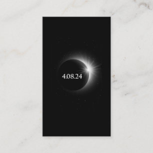 Carte De Visite Total Solar Eclipse America 8 avril 2024