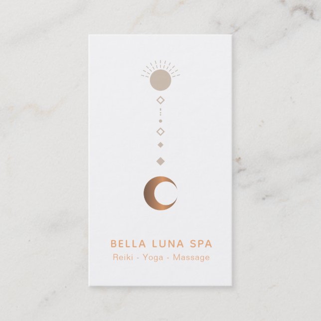 Carte De Visite *~* Totem de la lune de shaman cosmique lunaire (Devant)