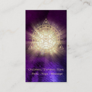 Carte De Visite *~* Totem d'or Géométrie sacrée Rayons lumineux