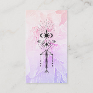 Carte De Visite *~* Totem Lune Oeil Lune Astrologie Florale Reiki 