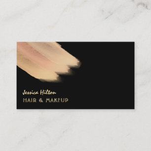 Carte De Visite Touches de brosse minimaliste de la palette de maq