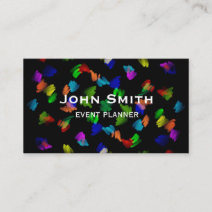 Carte De Visite touches de peinture abstraites modernes et audacie