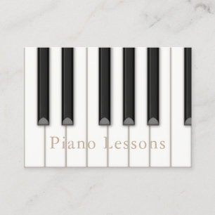 Carte De Visite Touches de piano réalistes Musicien personnalisé
