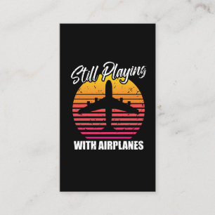 Carte De Visite Toujours en train de jouer avec des avions mécani
