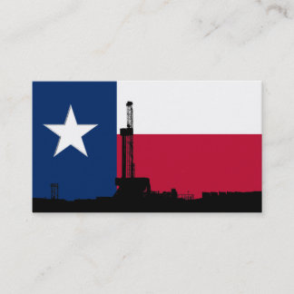 Carte De Visite Tour de forage pétrolier du drapeau du Texas