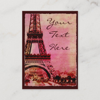Carte De Visite Tour Eiffel au style vintage #2 de coucher du