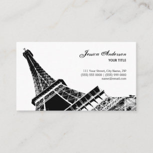 Carte De Visite Tour Eiffel Chic Français Paris
