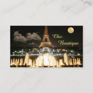 Carte De Visite Tour Eiffel la nuit