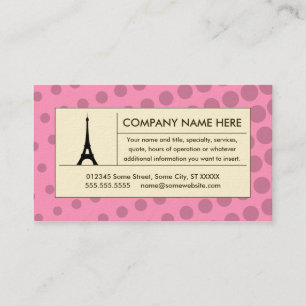 Carte De Visite tour eiffel mi-teinte