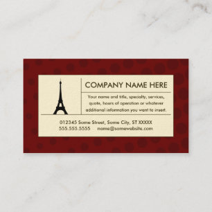 Carte De Visite tour eiffel mi-teinte