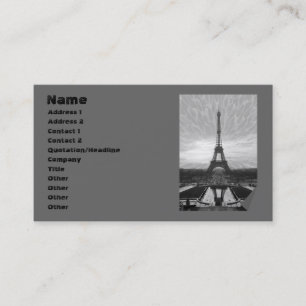 Carte De Visite Tour Eiffel, modèle