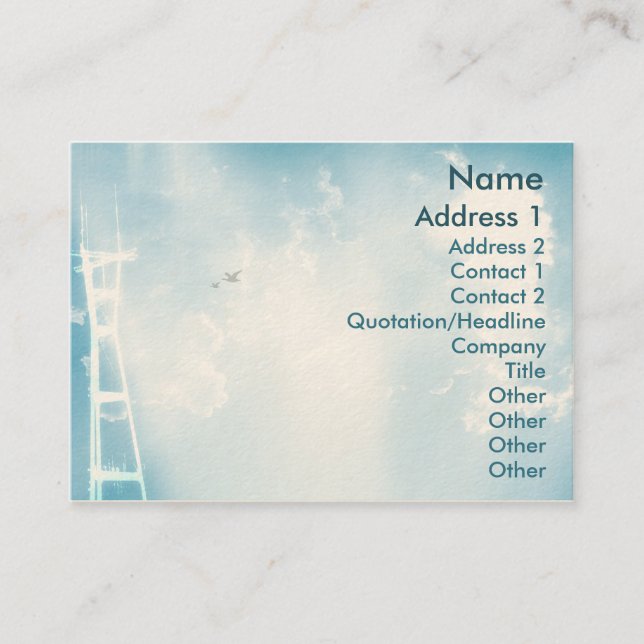 Carte De Visite Tour - potelée (Devant)