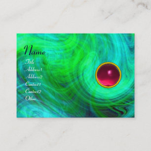 Carte De Visite TOURBILLON DE LUMIÈRE RUBIS vert jaune bleu rose