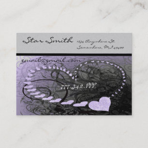 Carte de visite tourbillonnant Heart Business Lave