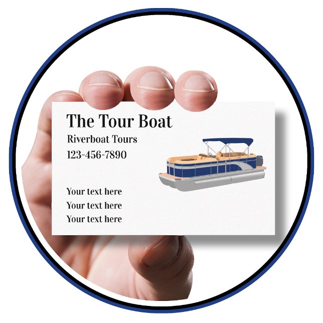 Carte De Visite Tourisme de nature fluviale thème bateau (Créateur téléchargé)
